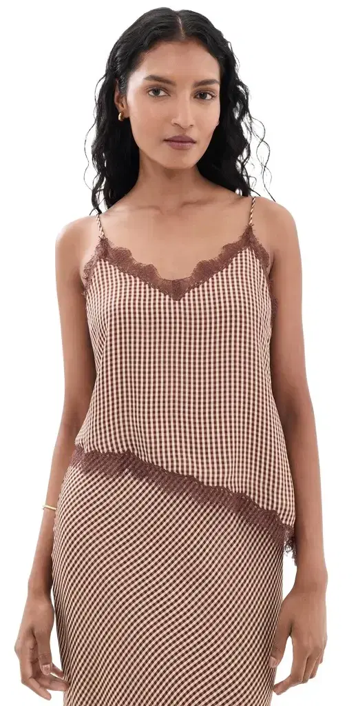 Cami NYC izette Camisole Brown Gingham