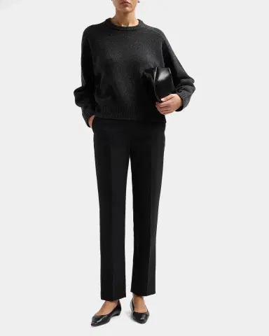 Loulou de Saison Breha Wool-Cashmere Piped Sweater | Thumbnail 2 Loulou de Saison Breha Wool-Cashmere Piped Sweater | Thumbnail 2