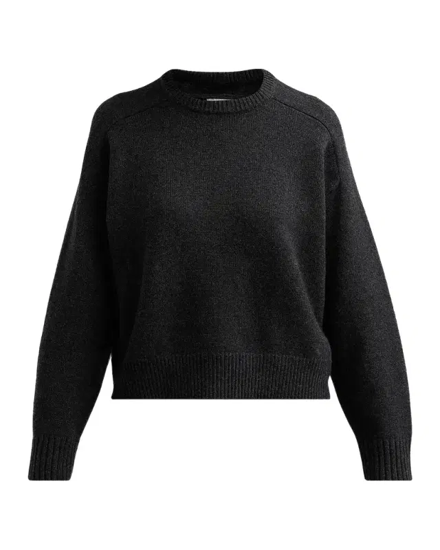 Loulou de Saison Breha Wool-Cashmere Piped Sweater