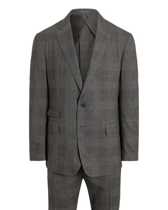 Ralph Lauren Purple Label Glen Check Wool Single-Breasted Suit