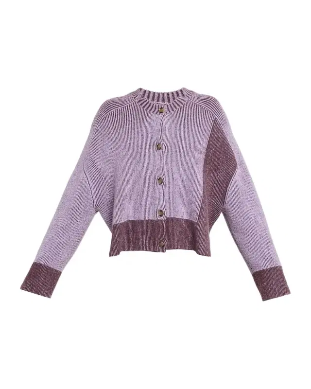 3.1 Phillip Lim Oversized Bi-Color Alpaca-Blend Cardigan