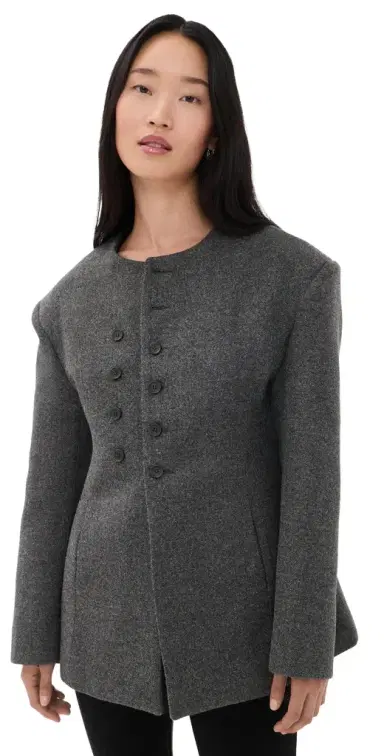 Source Unknown Banton Double Jacket Charcoal S | Thumbnail 1