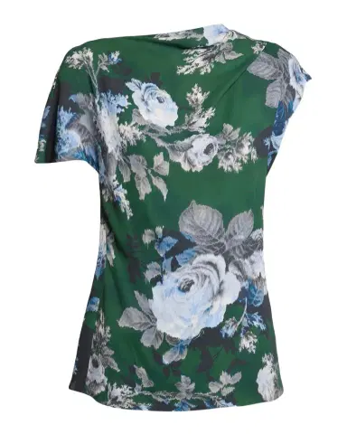 Erdem Draped Floral Crepe Top | Thumbnail 1