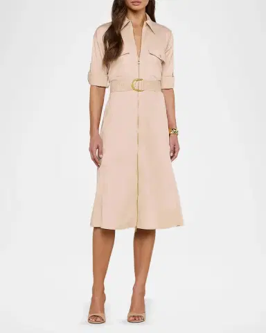 L'Agence Callen Belted Midi Shirtdress | Thumbnail 2