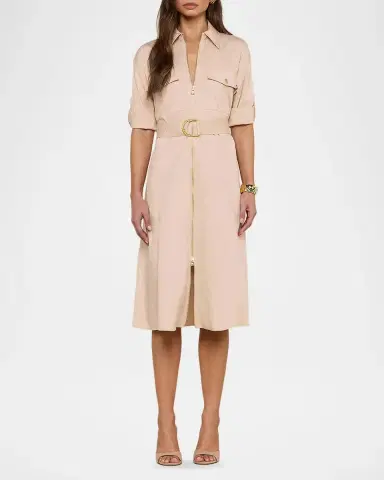 L'Agence Callen Belted Midi Shirtdress | Thumbnail 4