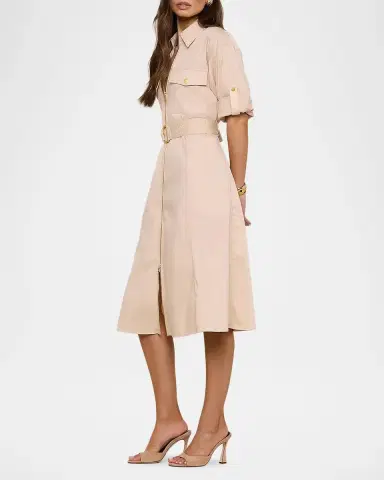 L'Agence Callen Belted Midi Shirtdress | Thumbnail 6