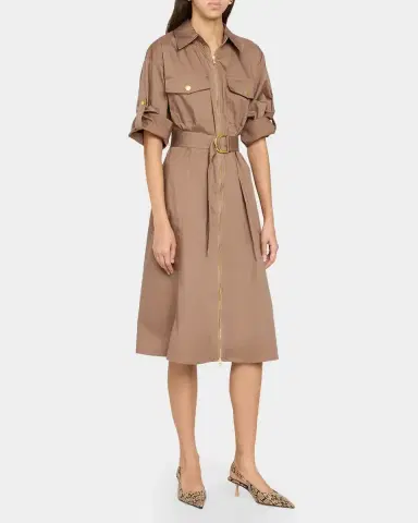 L'Agence Callen Belted Midi Shirtdress | Thumbnail 4