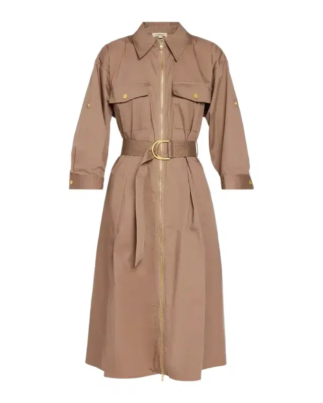 L'Agence Callen Belted Midi Shirtdress