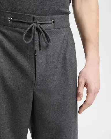 Giorgio Armani Men's Upton Cashmere-Stretch Pleated Drawstring Pants | Thumbnail 5 Giorgio Armani Men's Upton Cashmere-Stretch Pleated Drawstring Pants | Thumbnail 5