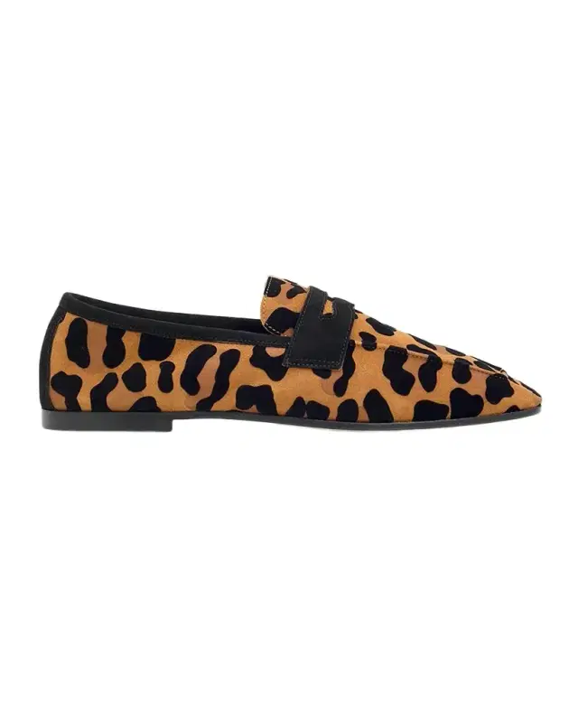 SOPHIQUE Essenziale Leopard Suede Penny Loafers