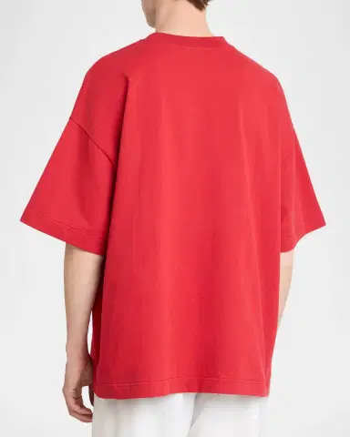 Casablanca Men's Reflective Logo Oversized-Fit Crewneck T-Shirt | Thumbnail 3 Casablanca Men's Reflective Logo Oversized-Fit Crewneck T-Shirt | Thumbnail 3