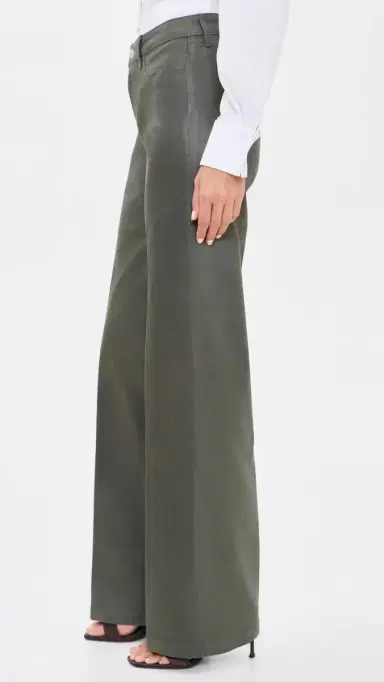 L'Agence Coated Scottie Wide Jeans Ash Olive Coated | Thumbnail 4