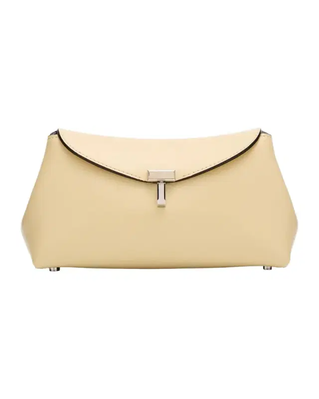 TOTEME Mini T-Lock Leather Clutch Bag