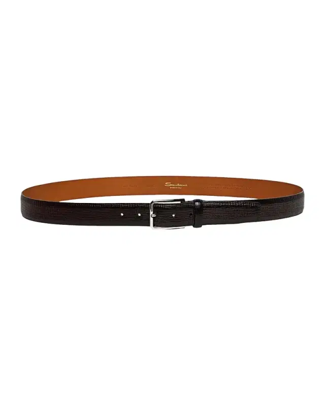 Santoni Adjustable Leather Belt