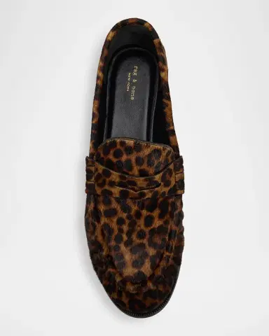 rag & bone Lexi Leopard Calf Hair Penny Loafers | Thumbnail 4 rag & bone Lexi Leopard Calf Hair Penny Loafers | Thumbnail 4