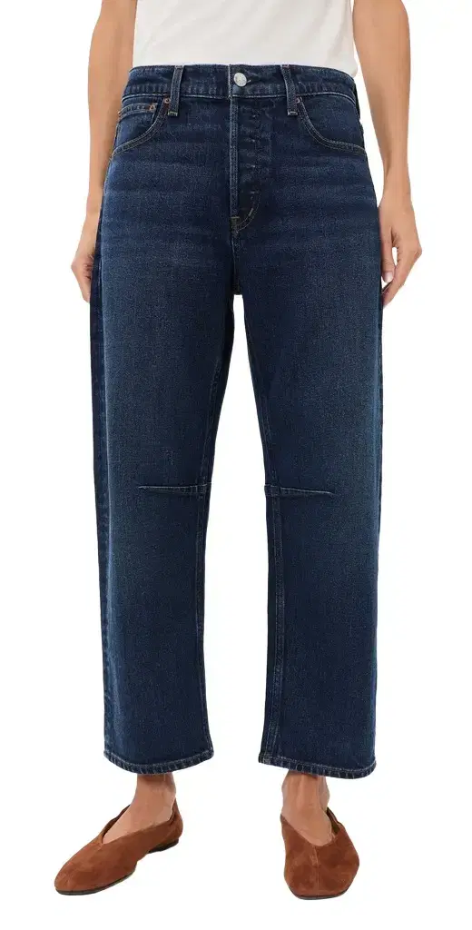 Madewell Darted Petite Barrel Jeans
