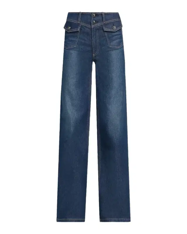 Ramy Brook Ciara High-Rise Wide-Leg Jeans