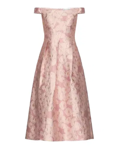 Kay Unger New York Alina Floral Jacquard Tea-Length Cocktail Dress | Thumbnail 1
