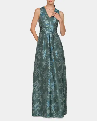 Kay Unger New York Cameron Floral A-Line Gown | Thumbnail 2
