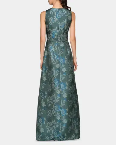 Kay Unger New York Cameron Floral A-Line Gown | Thumbnail 3