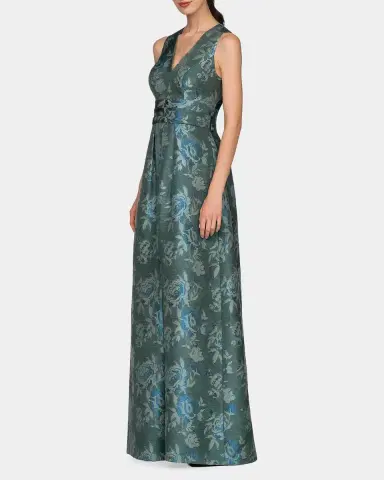 Kay Unger New York Cameron Floral A-Line Gown | Thumbnail 6