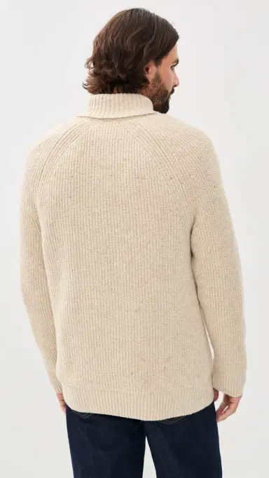 Barbour Fleck Shawl Neck Sweater Pearl | Thumbnail 3