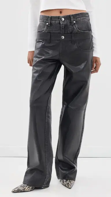 Haikure Bonnie Double Waistband Jeans Hedwig Black | Thumbnail 3