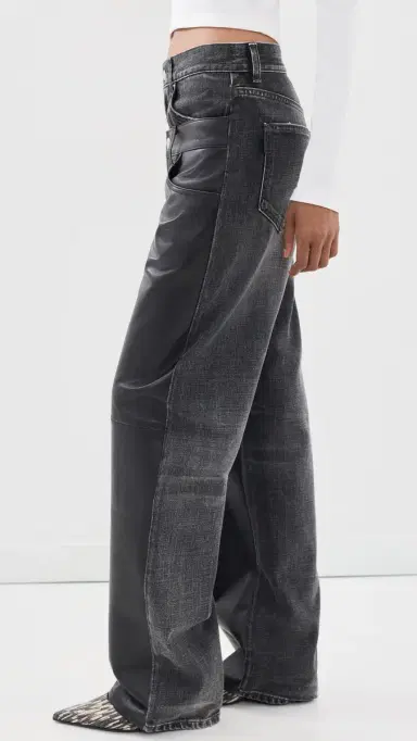 Haikure Bonnie Double Waistband Jeans Hedwig Black | Thumbnail 5