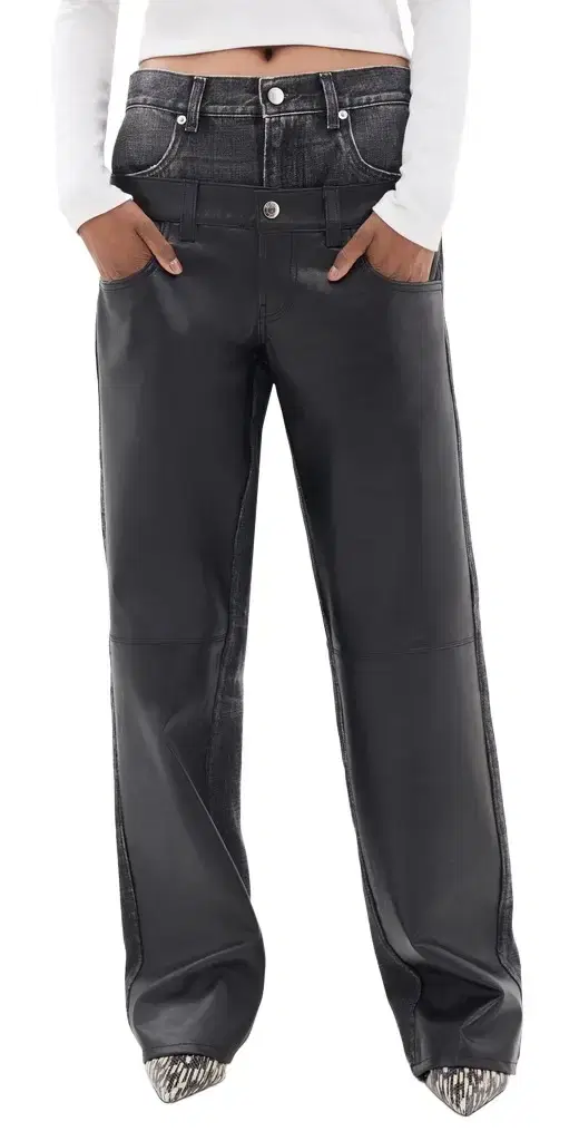 Haikure Bonnie Double Waistband Jeans Hedwig Black