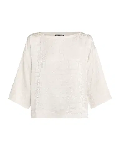 Eileen Fisher Bateau-Neck Boxy Silk Top | Thumbnail 5