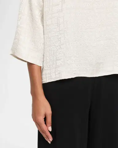Eileen Fisher Bateau-Neck Boxy Silk Top | Thumbnail 7