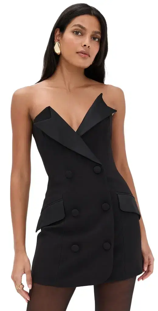 Bardot Arvess Strapless Mini Dress Black