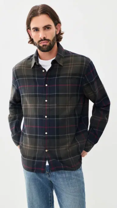 Barbour Bourne Relaxed Tartan Button Down Shirt hadow Classic Tartan | Thumbnail 2 Barbour Bourne Relaxed Tartan Button Down Shirt hadow Classic Tartan | Thumbnail 2