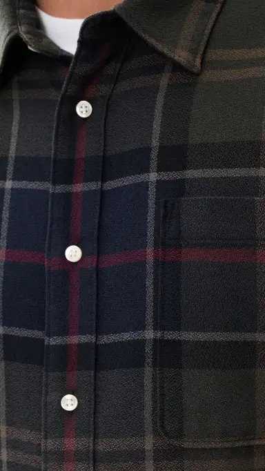 Barbour Bourne Relaxed Tartan Button Down Shirt hadow Classic Tartan | Thumbnail 6 Barbour Bourne Relaxed Tartan Button Down Shirt hadow Classic Tartan | Thumbnail 6