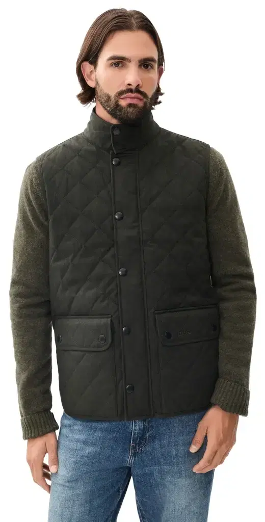 Barbour Lux Lowerdale Quilted Vest Dark Sage