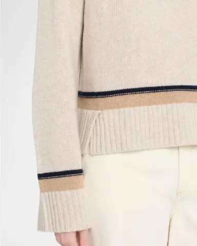 Autumn Cashmere Cashmere Striped Mock-Neck Sweater | Thumbnail 5
