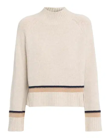 Autumn Cashmere Cashmere Striped Mock-Neck Sweater | Thumbnail 1