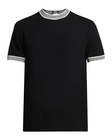 Versace Men's Greca-Trim Crewneck T-Shirt | Thumbnail 1