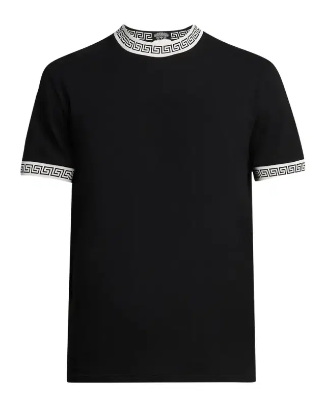 Versace Men's Greca-Trim Crewneck T-Shirt