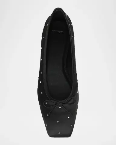 Vince Darla Studded Satin Ballerina Flats | Thumbnail 4 Vince Darla Studded Satin Ballerina Flats | Thumbnail 4