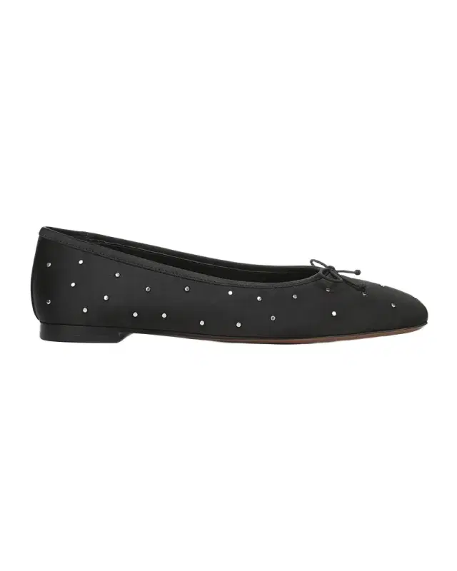Vince Darla Studded Satin Ballerina Flats