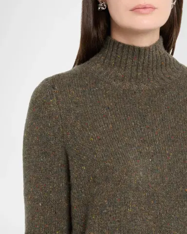 Autumn Cashmere Cashmere Mock-Neck Donegal Sweater | Thumbnail 5
