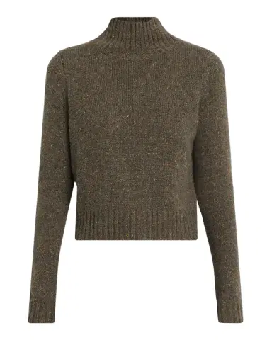 Autumn Cashmere Cashmere Mock-Neck Donegal Sweater | Thumbnail 1