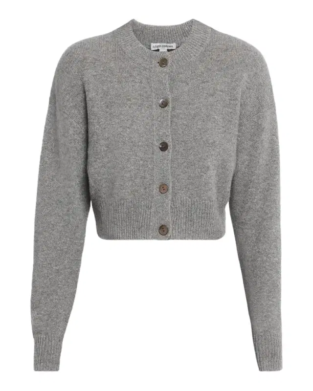 Autumn Cashmere Cashmere Cropped Crewneck Cardigan