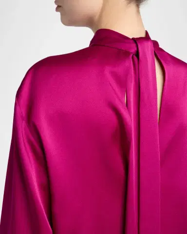 Stella McCartney Contrast-Cuff Satin Blouse | Thumbnail 5