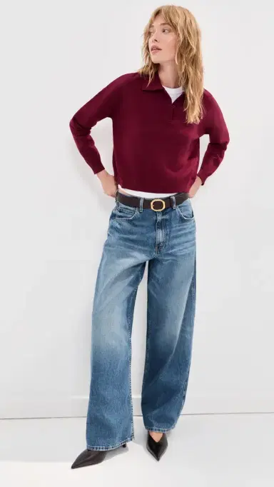 LE BOP Zadie Polo Shirt Burgundy | Thumbnail 5 LE BOP Zadie Polo Shirt Burgundy | Thumbnail 5