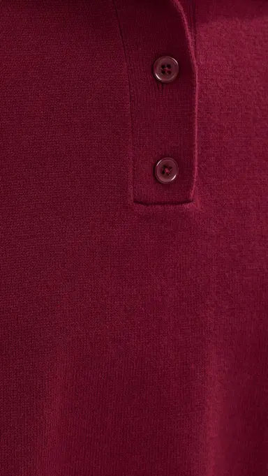 LE BOP Zadie Polo Shirt Burgundy | Thumbnail 6 LE BOP Zadie Polo Shirt Burgundy | Thumbnail 6