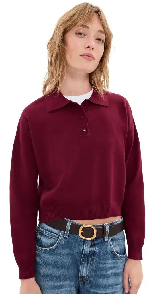 LE BOP Zadie Polo Shirt Burgundy