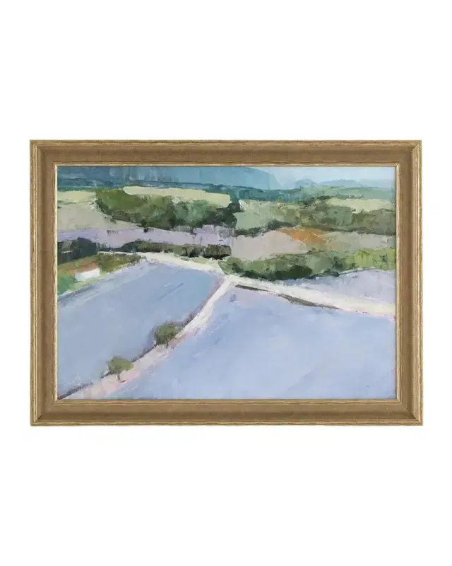 John-Richard Collection "Lavender Farm" Framed Giclee by Janet Dyer