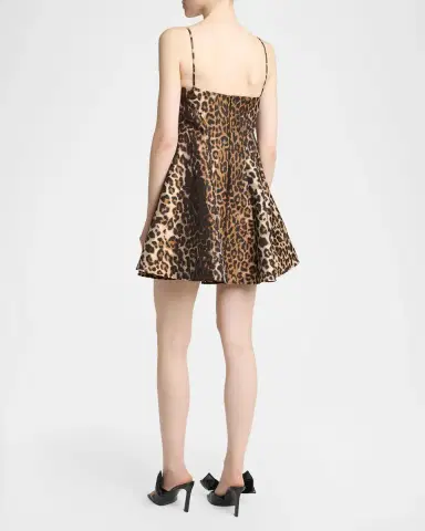 Givenchy Sleeveless Sliced Leopard Jacquard Mini Dress | Thumbnail 3 Givenchy Sleeveless Sliced Leopard Jacquard Mini Dress | Thumbnail 3